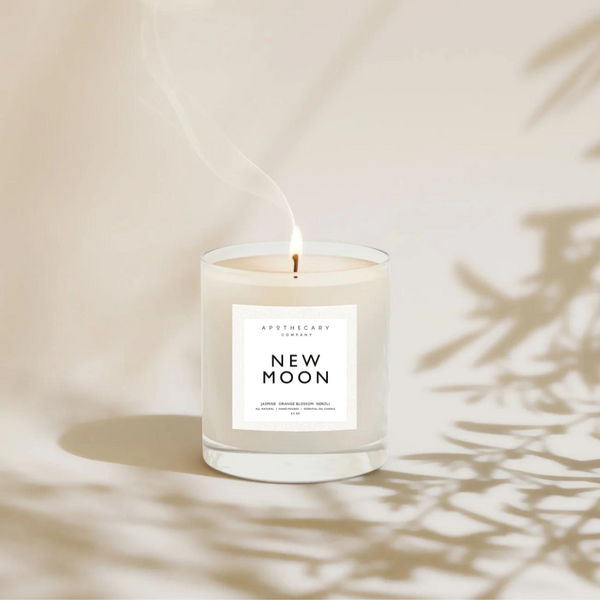 Embrace Tranquility with Our New Moon Soy Wax Candle– Apothecary Co.
