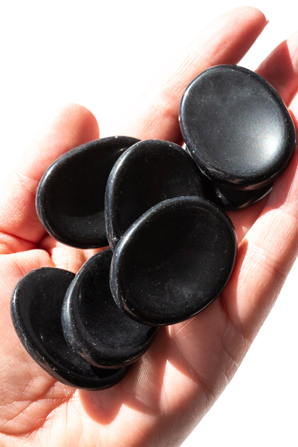 Black Obsidian Worry Stone - Apothecary Co.
