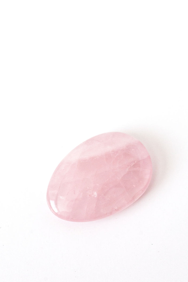 Rose Quartz Worry Stone - Apothecary Co.