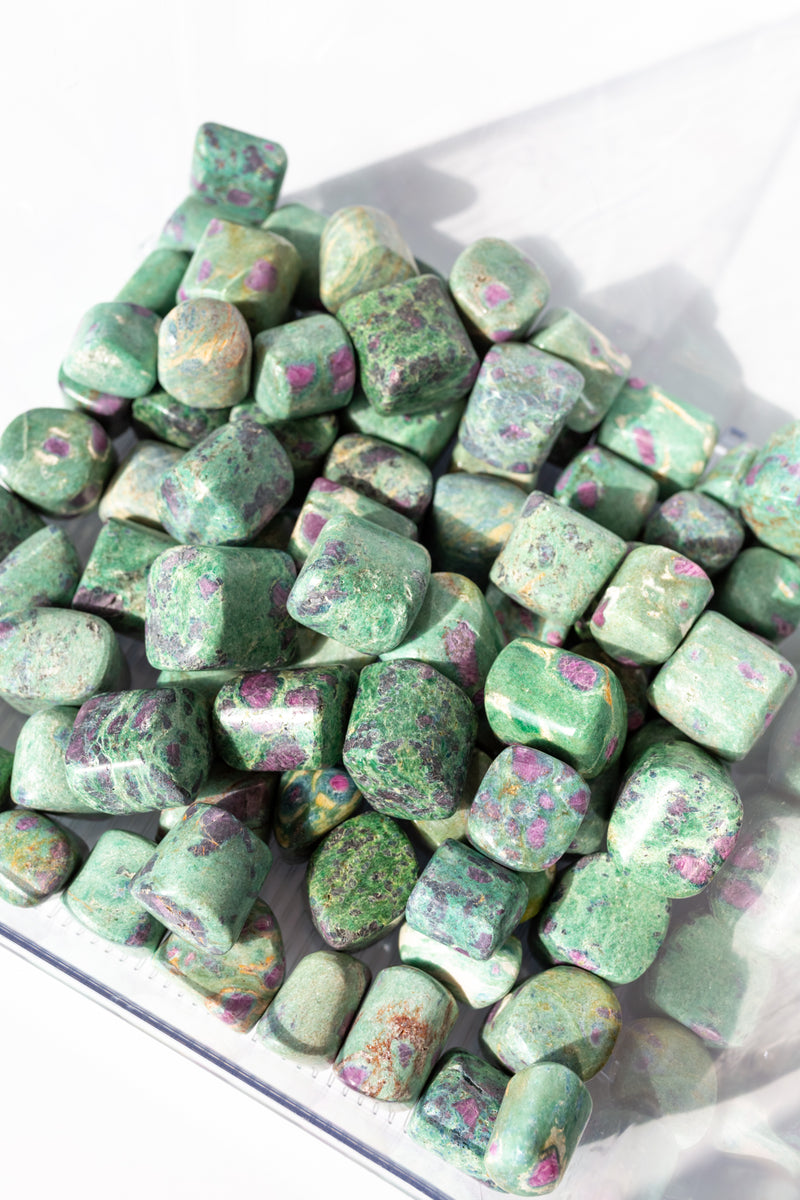 Ruby Fuchsite Cubes - Apothecary Co.