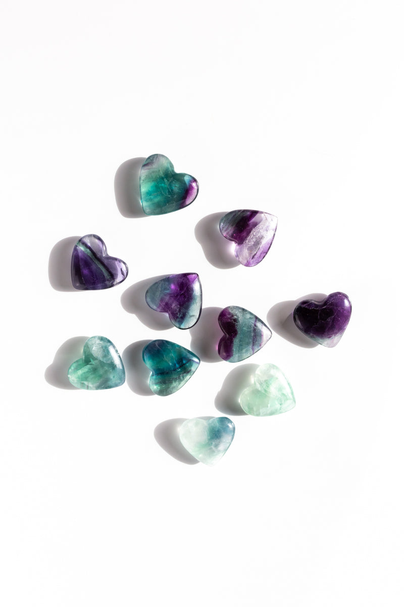 Rainbow Fluorite Heart - Apothecary Co.