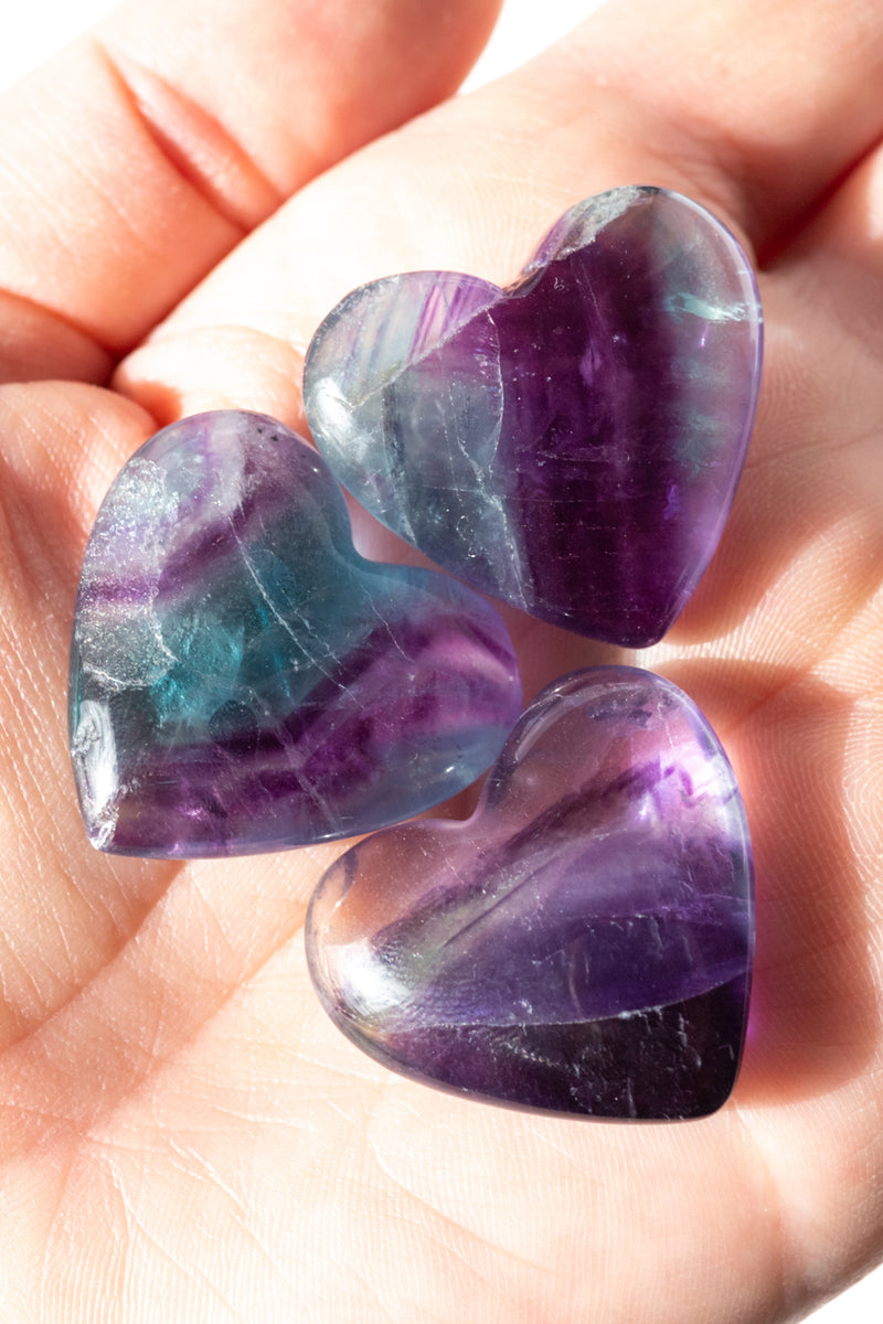 Rainbow Fluorite Heart - Apothecary Co.