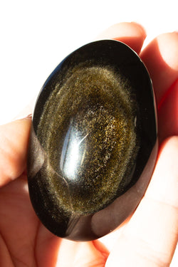 Golden Obsidian Palm Stones - Apothecary Co.