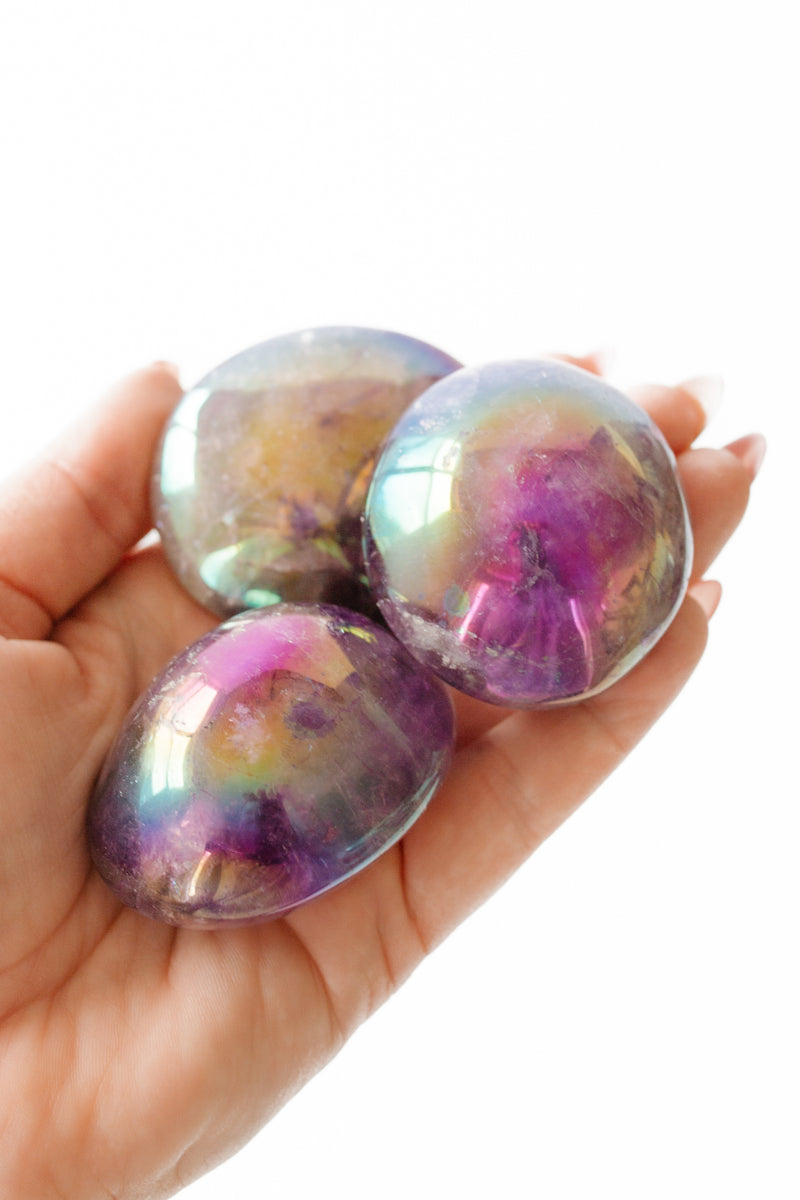 Angel Aura Amethyst Palm Stone - Apothecary Co.