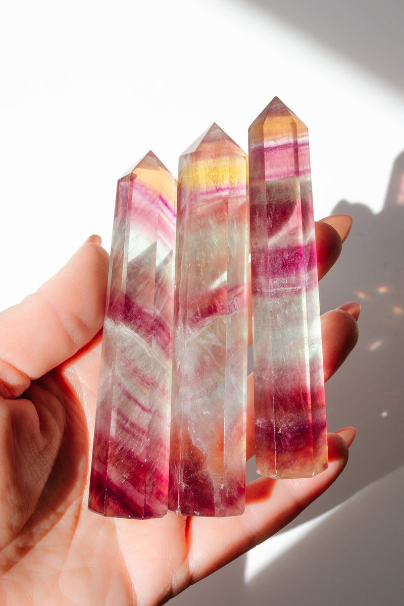 Candy Rainbow Fluorite Crystal Tower - Apothecary Co.