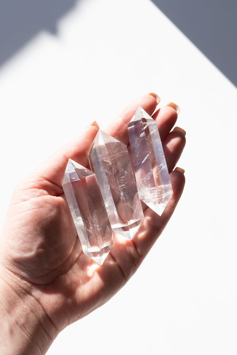 Clear Quartz Crystal Double Points - Apothecary Co.