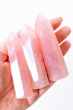 Rose Quartz Crystal Reiki Point - Apothecary Co.