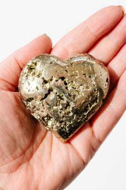 Pyrite Crystal Heart - Apothecary Co.