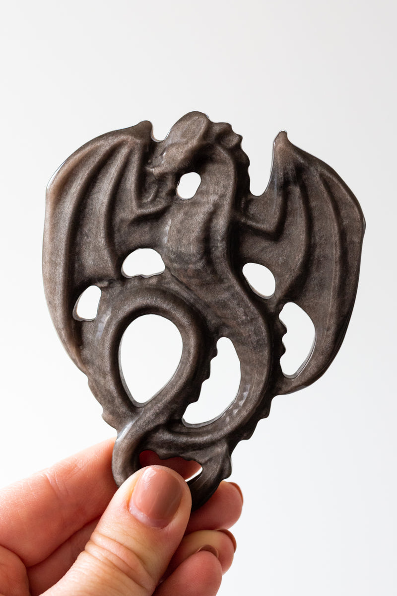 Silver Obsidian Dragon - Apothecary Co.