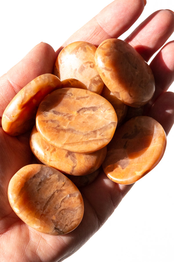Peach Moonstone Worry Stones - Apothecary Co.