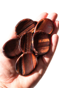 Red Tiger's Eye Worry Stone - Apothecary Co.