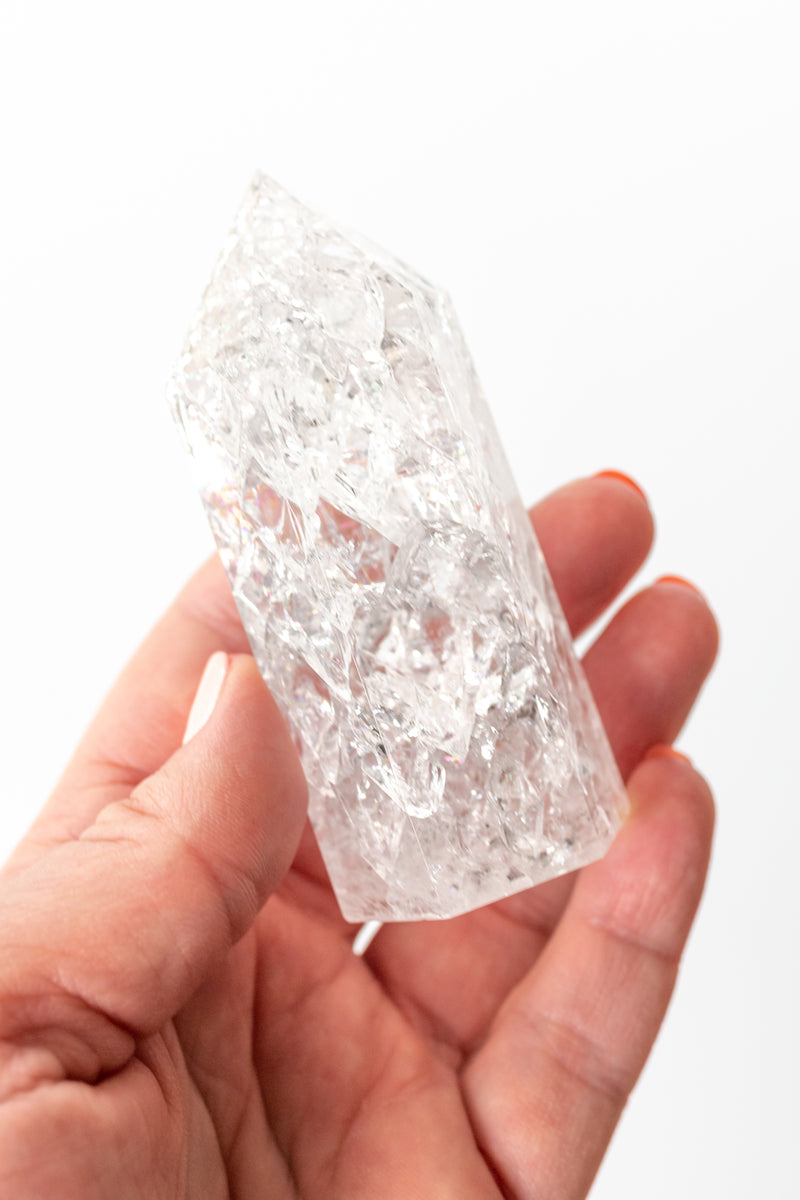 Crackle Clear Quartz Crystal Points - Apothecary Co.