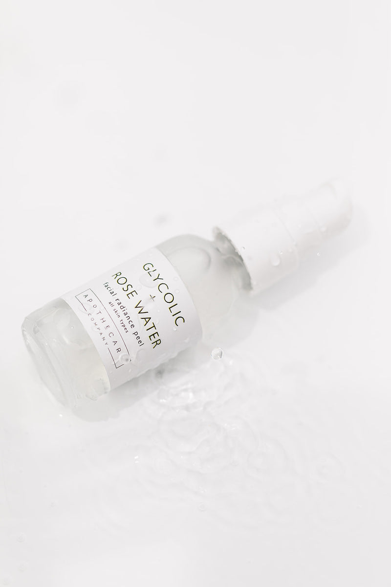Glycolic + Rose Water Facial Radiance Peel - Apothecary Co.