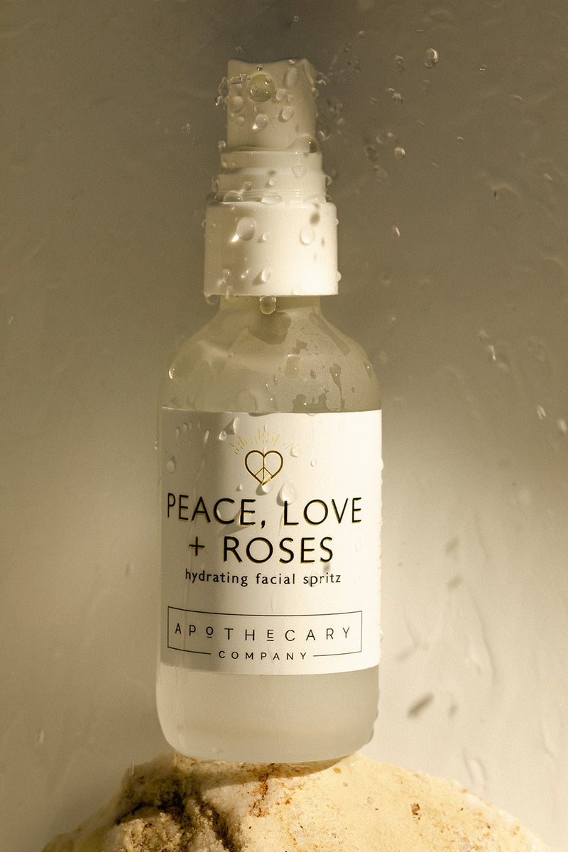 PEACE, LOVE + ROSES Hydrating Facial Spritz - Apothecary Co.