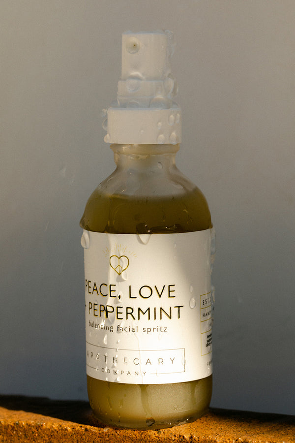 PEACE, LOVE + PEPPERMINT Refreshing Facial Spritz - Apothecary Co.