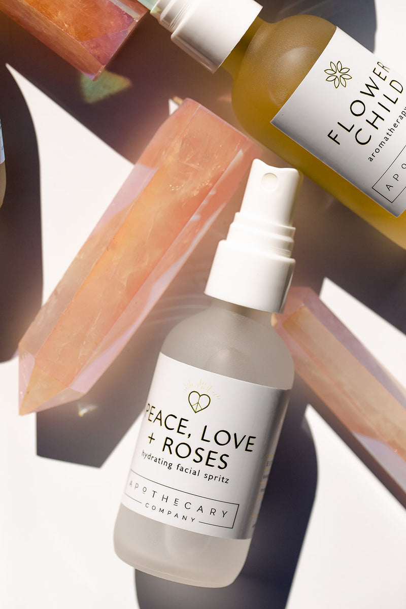 PEACE, LOVE + ROSES Hydrating Facial Spritz - Apothecary Co.