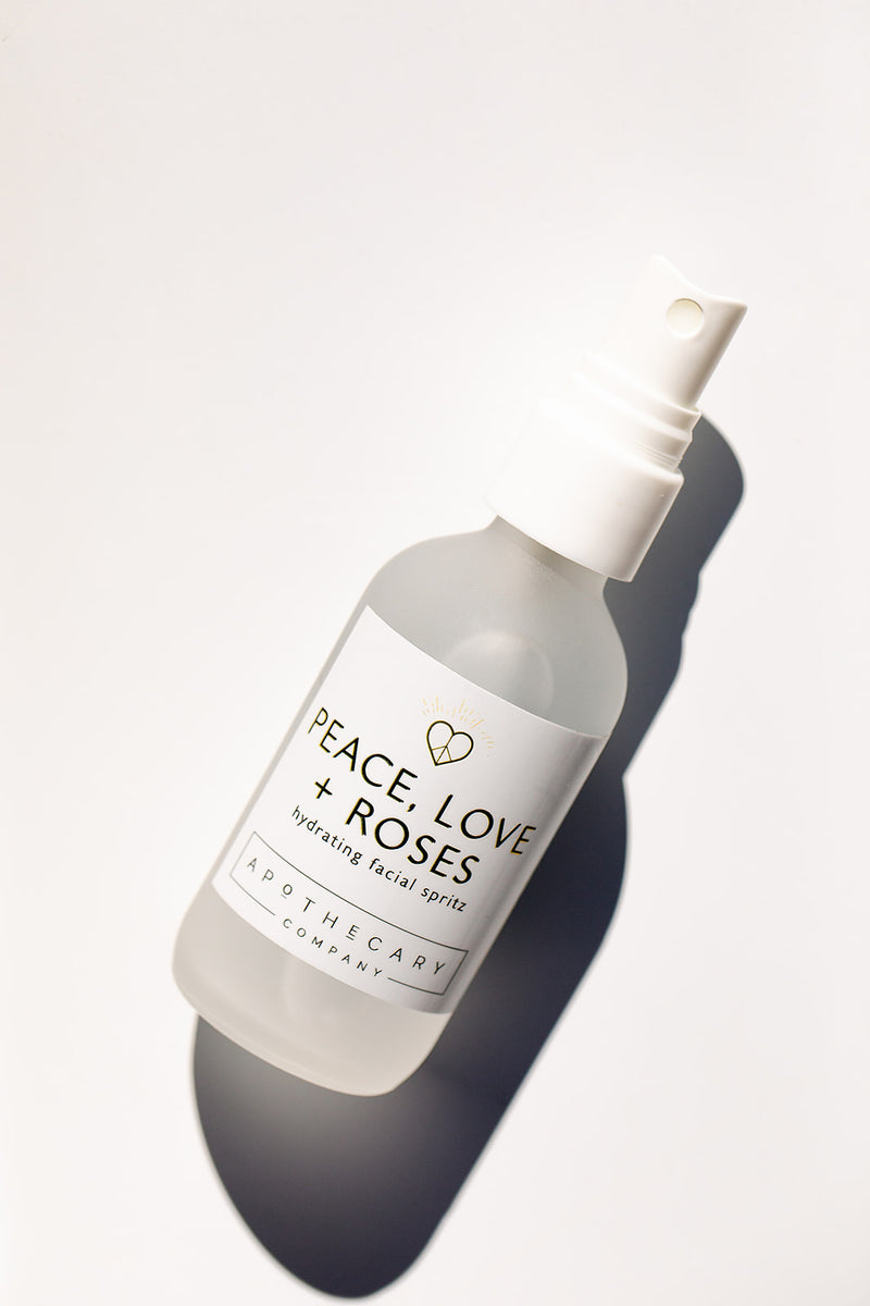 PEACE, LOVE + ROSES Hydrating Facial Spritz - Apothecary Co.