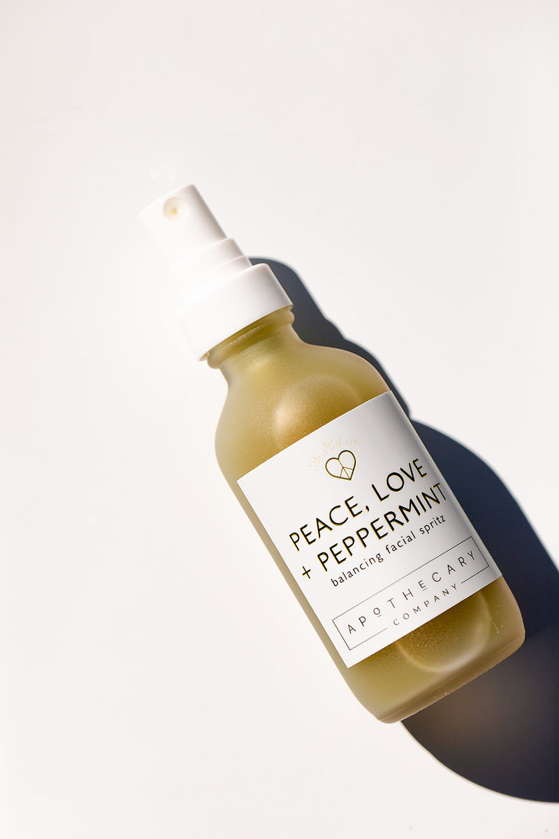 PEACE, LOVE + PEPPERMINT Refreshing Facial Spritz - Apothecary Co.