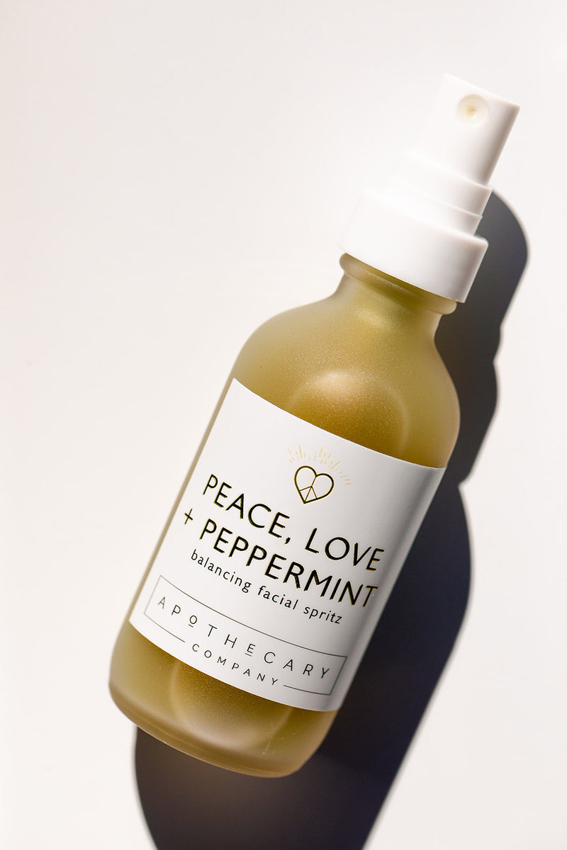 PEACE, LOVE + PEPPERMINT Refreshing Facial Spritz - Apothecary Co.